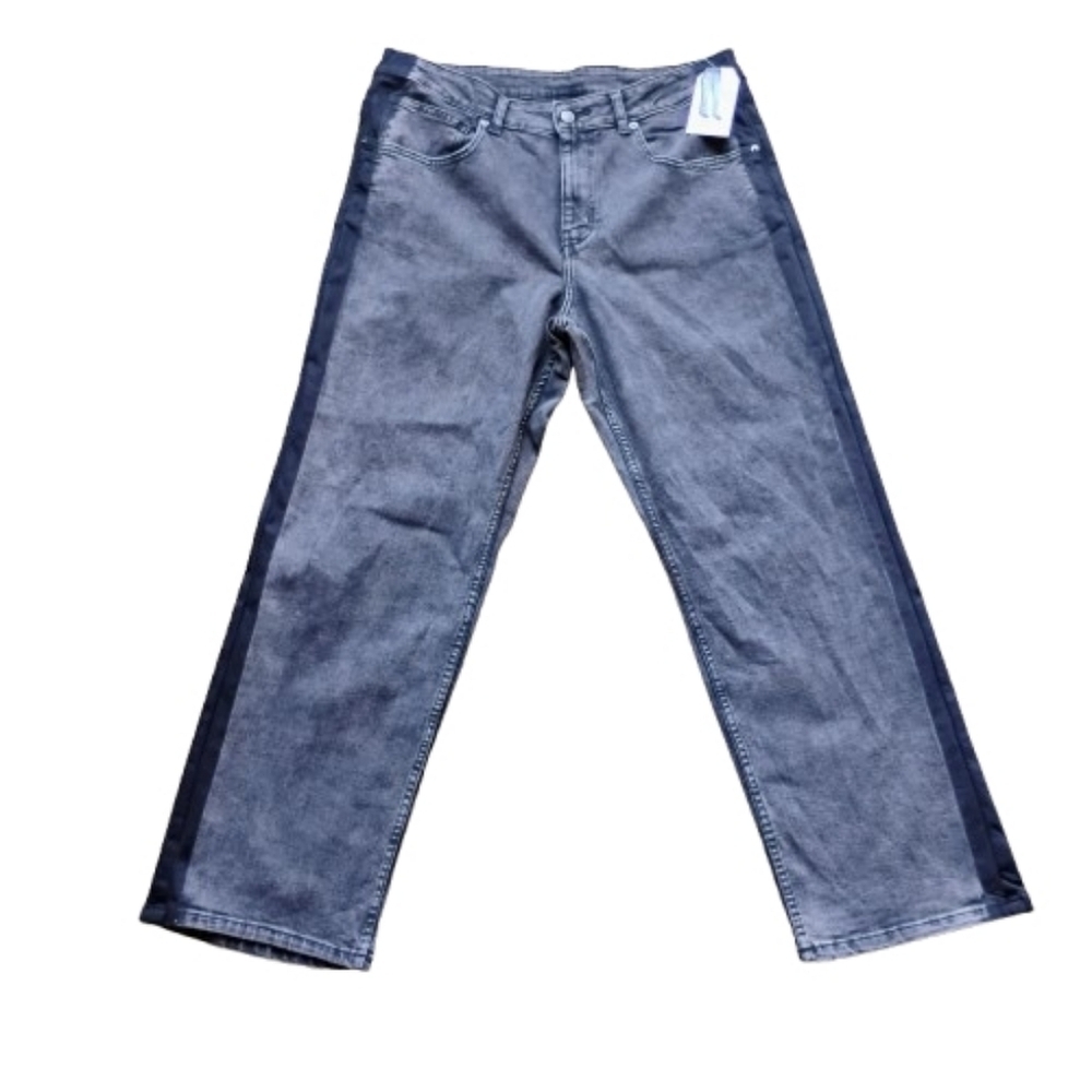 NWT Time and Tru Tuxedo Jeans Size 14 Black Straight Leg 30" Inseam